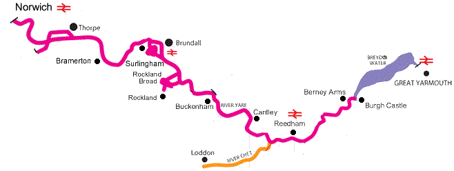 River Yare map